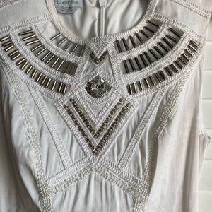 White Bebe beaded dress